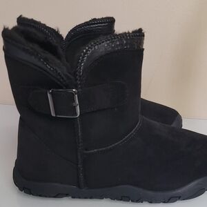 Hike Barefoot Women's Faux-Fur Ankle Boots with Buckle